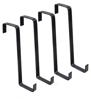 Image de TRANKIELO® - Lot de 4 crochets de porte - Crochets en acier inoxydable - Polyvalents pour les manteaux, les sacs et plus encore