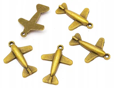 Produktbild von MIXFORM Flugzeug Anhänger Metalllegierung 33x24mm 5 Stück