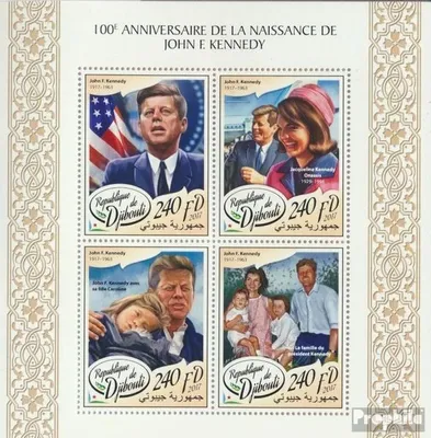 Produktbild von Briefmarken Dschibuti 2017 Mi 1826-1829 Kleinbogen (kompl. Ausg.) postfrisch John F. Kennedy