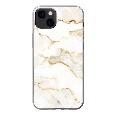 Produktbild von MuchoWow® Handyhülle Schutzhülle Hülle für iPhone 13 Marmor - Limette - Gold - Luxus - Marmoroptik - Weiß Silikon Softcase Handy Hülle - Karteninhaber