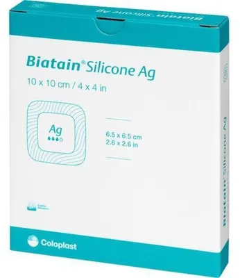 Obrázok produktu pre Biatain Silikón Ag penový obväz, 5 ks VER