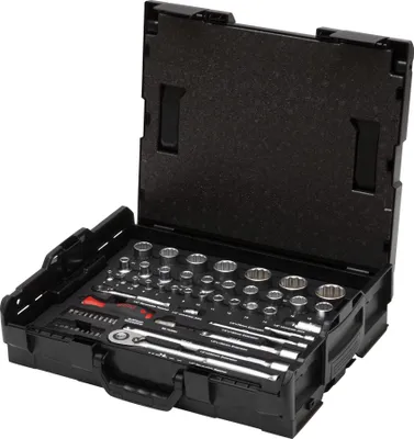 Productafbeelding van Wiha 44685 Wiha Steckschlüssel-Satz 1/4" und 1/2" 44685 60-tlg.