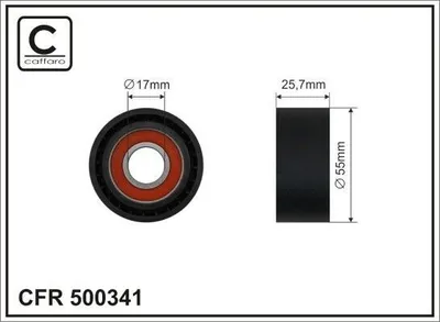 Produktbild von CAFFARO 500341 Spannrolle Keilrippenriemen 55mm für BMW 1 Schrägheck (F20) 3 Touring (F31) 3 Limousine (F30, F80) 5 Touring (G31) 5 Limousine