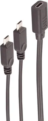 Immagine prodotto di shiverpeaks BS13-20021 Cavo USB 0,3 m USB 2.0 USB C 2 x Micro-USB B Nero (BS13-20021)