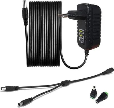 Obrázok produktu pre Napájací adaptér 12 V, 2 A, zástrčka EU, kábel 3 m