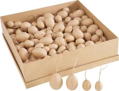 Produktbild von VBS XXL Pappmaché-Eier "Größen-Mix", 140 Stück