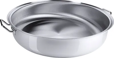 Obrázek produktu pro Pánev na smažení/paella pánev, nerezová ocel 18/10, dvě rukojeti, Ø20-80 cm na výběr : 58 cm Varianta: 58 cm