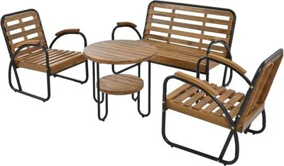 Produktbild von Holztuinmöbel-Set 4-teilig für 4 Personen