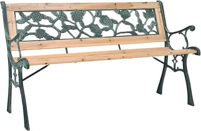 Produktbild von Gartenbank Holzbank Sitzbank Gartenbankpark für 2-3 Sitzer,Balkonbank Parkbank Flurbank Terrassenbank für Terrasse,Balkon,Garten 122 cm Holz-22