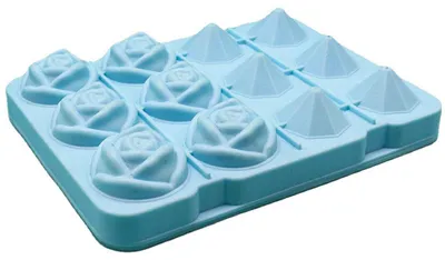 Produktbild von 3D-Roseneisform, 1 Stück, Silikon, Diamant-Und Rosenförmige Eiswürfel Für Cocktails Und Whisky, Ideal Für Romantische Abende Und Familienfeiern