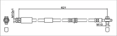Produktbild von METZGER 4112032 Bremsschlauch Vorne Links Vorne Rechts für VW POLO (AW1, BZ1) T-Cross (C11) für SEAT Arona (KJ7) für SKODA Kamiq (NW4)