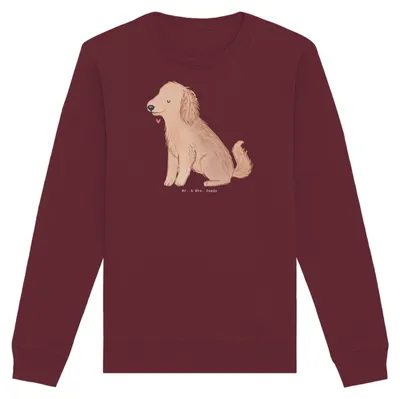 Produktbild von Mr. & Mrs. Panda Baumwoll Pullover Cocker Spaniel Moment Größe XS - Burgundy - Geschenk, Pulli, Englische Cockerspaniel, Sweatshirt, Bio, Sweater