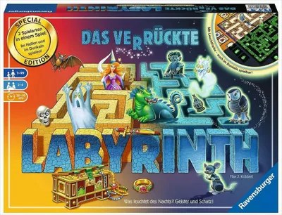 Produktbild von Ravensburger Familienspiel Such- & Schiebespiel Labyrinth Glow in the dark 26687