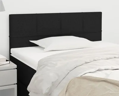 Produktbild von The Living Store Kopfteil Schwarz 90x5x78/88 cm Stoff
