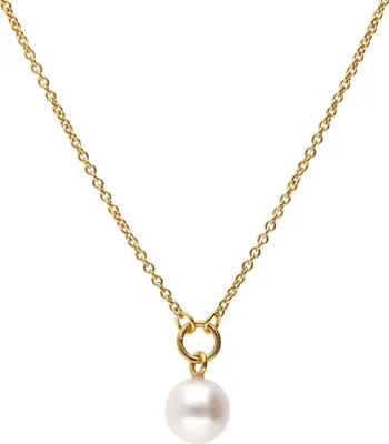 trendor 68156 Damen-Halskette mit Perle 925 Silber Vergoldet 45 cm 1
