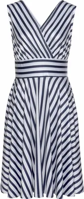 Produktbild von LASCANA Sommerkleid mit Streifenprint, bügelfreie Qualität, maritim marine-weiß-gestreift Größe 36