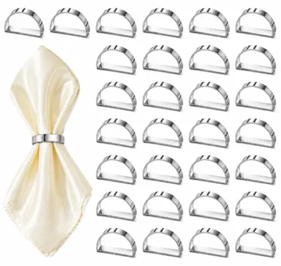Produktbild von Yokuni 30 Stück Serviettenring Silber – Elegante Festliche Tischdekoration