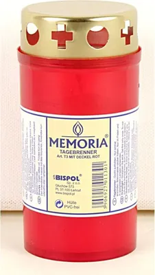 Image de 20 bougies journalières avec couvercle, 12 cm, bougies de deuil pour tombes, cimetière, rouges ou blanches