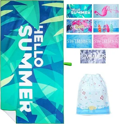 Productafbeelding van Famanu strandhanddoek, microvezel, 180 x 90 cm, zandvrij, sneldrogend - verkrijgbaar in verschillende kleuren