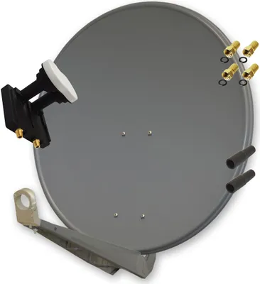 Produktbild von PremiumX Deluxe 85 Alu SAT Antenne in Anthrazit mit Twin Monoblock LNB 3° für 2 Teilnehmer