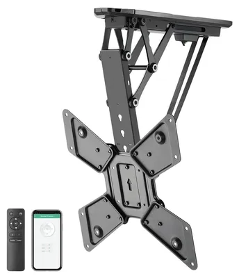 Image de Support TV plafond MyWall HL43M pour téléviseurs 23-55 pouces (58-140 cm) avec télécommande sans fil et application mobile Noir
