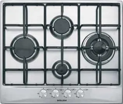 Immagine prodotto di Glem Gas GT645IX piano cottura Acciaio inox Da incasso 60 cm 4 Fornelli