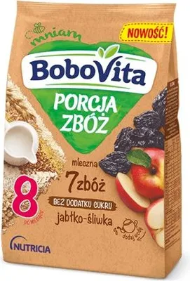 Obrázok produktu pre BoboVita Kaszka Mleczna Jabłko Śliwka 210 g