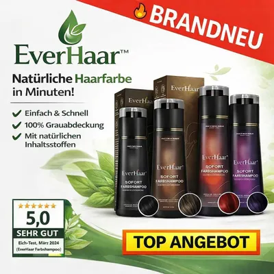 Zdjęcie produktu dla EverHaar™ Szampon koloryzujący natychmiastowy – szampon do koloryzacji włosów z naturalnymi składnikami!: Ciemny brąz