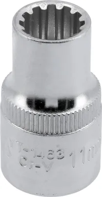 Produktbild von Spline-Stecknuss 1/2 Zoll x 11 mm x 38 mm, CrV
