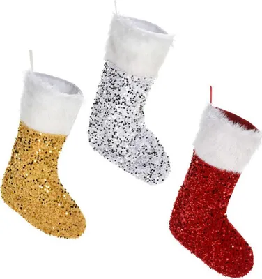 Image de Chaussette de Noël avec paillettes