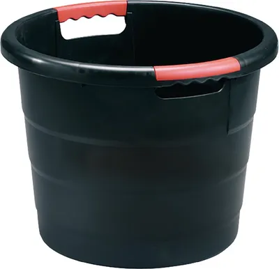 Produktbild von GRAF Kunststoffbehälter rund 30 l PP anthrazit D420xH350mm mit Durchfassgriff