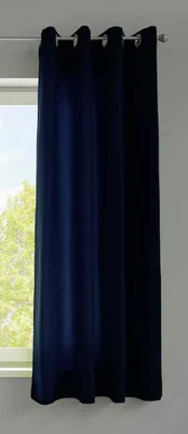 Produktbild von 1er Set Vorhänge Schal Ösen »Berlin« HxB 175x140 cm Dunkelblau Blickdicht Microsatin Lichtdurchlässig Uni Matt 20405N