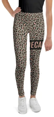 Produktbild von DECALVIBES Mädchen Leggings für Kinder & Jugendliche Urban Side Leopard Grey - 170