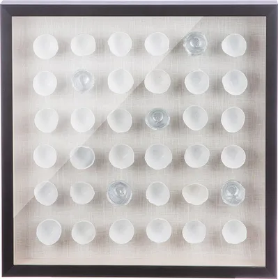 Image de Gilde Bild, "Silver Shine", Glas, Kunststoff, schwarz, weiß, silberfarben, VE 1, L. 8 cm, B. 60 cm, H. 60 cm 81261 4063387812617