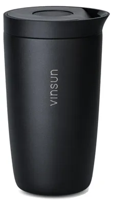 Isolierbecher 350 ml Edelstahl – auslaufsicher, Quick-Press-Verschluss