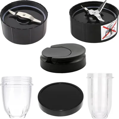 Obrázek produktu pro Náhradní sada mixéru, kádinka a křížový nůž, náhradní díly, kompatibilní s mixéry Magic Bullet řady MB1001 s příkonem 250 W
