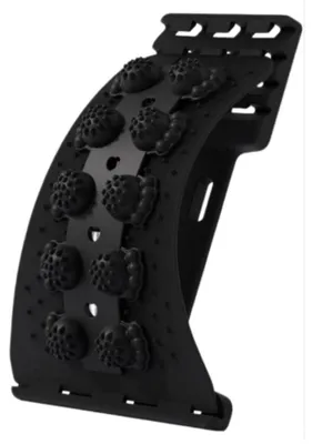 Productafbeelding van INF Yoga lumbaal ontspanningsapparaat (acupressuur magnetisch model) - Ergonomische verstelbare rugstretcher met PP-constructie en acupressuur magnetische knopen zwart