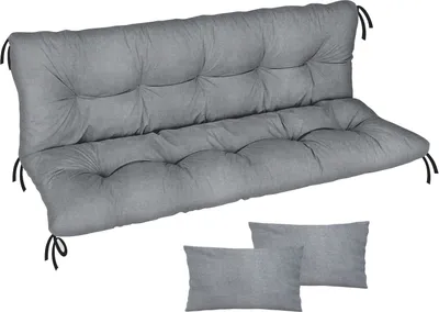 Obrázok produktu pre Vankúš na hojdačku, 150x50x50, ľan, vankúš na záhradnú lavičku, vankúš na sedadlo a operadlo, záhradný vankúš na matrac [133]