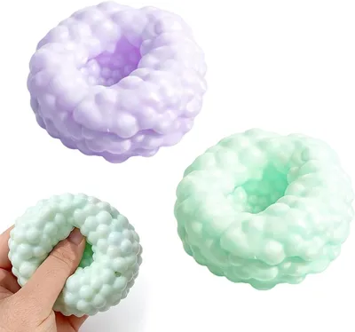Productafbeelding van Sensorische ballen - Set van 2 - Anti-stressballen met UV-design - Speelgoed met zachte textuur - Ontspanningsballen
