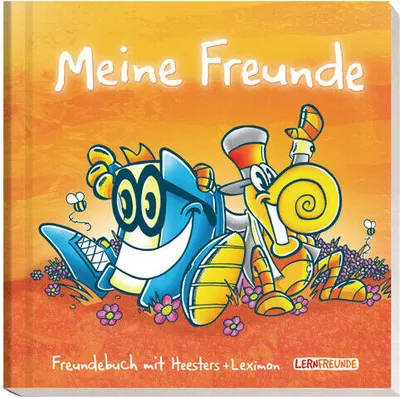 Produktbild von Häfft Meine Freunde Freundebuch mit Heesters und Leximon in orange