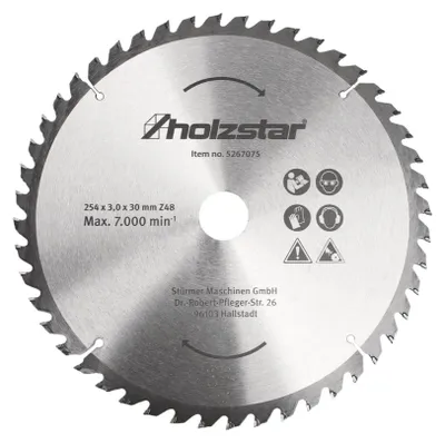 Productafbeelding van Holzstar zaagblad, 254 x 30 x 3,0 mm, type Z48