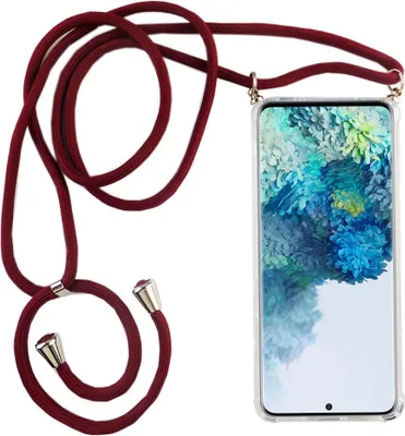 Produktbild von Samsung Galaxy Case Handykette Hülle Umhänge Tasche Slim Cover Case Handyhülle Kordel Band, Für Handy:Samsung Galaxy S9, Band wählen:Rot