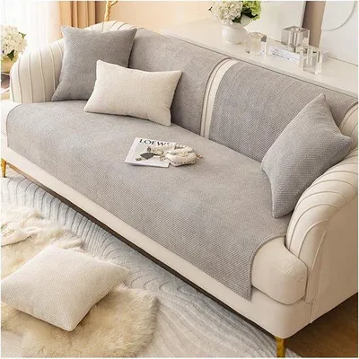 Produktbild von Famanu Sofabezug L-Form Ecksofa 2/3/4-Sitzer - Grau, 70 x 90 cm
