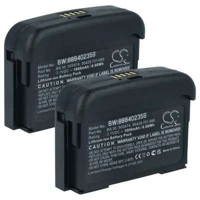 Produktbild von vhbw 2x Akku kompatibel mit Sennheiser AVX Bodypack, AVX SK Bodypack, SK AVX-3, SK D1 Digitales Funksystem, Taschensender (1800 mAh, 3,7 V, Li-Ion)