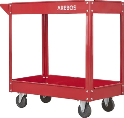 Produktbild von Wózek warsztatowy AREBOS Wózek montażowy, wózek narzędziowy, wózek warsztatowy, nośność do 100 kg, 2 przedziały