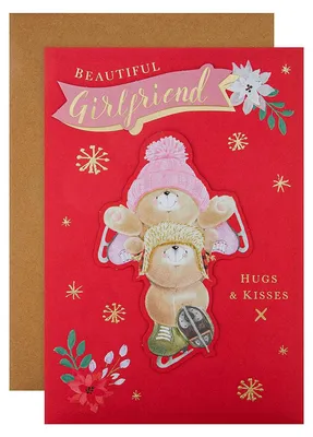 Produktbild von Weihnachtskarte für eine Freundin mit einem süßen Design