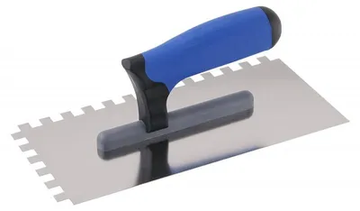 Immagine prodotto di Kubala Stainless steel trowel 130x270 with plastic 2 component handgrip G-11, notch 10*10