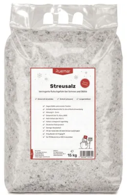 Produktbild von Ruemar Streusalz Auftausalz Steinsalz grobkörnig 15 kg