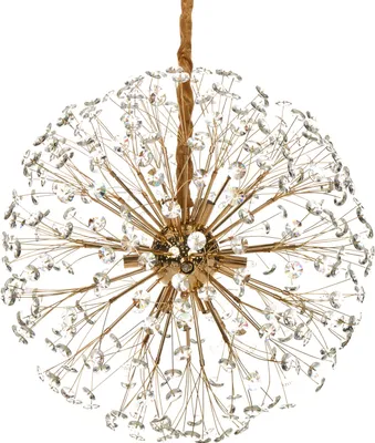 Produktbild von BELIANI Kronleuchter Messing Glas Kristall Metall ⌀ 60 cm 6-Flammig Glamour Stil Wohnzimmer Esszimmer Beleuchtung Ausstattung