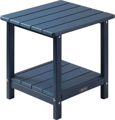 Immagine prodotto di VEVOR tavolino in plastica, 45x38x44 cm, tavolino da giardino in HDPE, tavolino da balcone con 2 ripiani, comodino, tavolino, tavolino decorativo, adatto per terrazza, piscina, spiaggia, veranda, giardino, blu